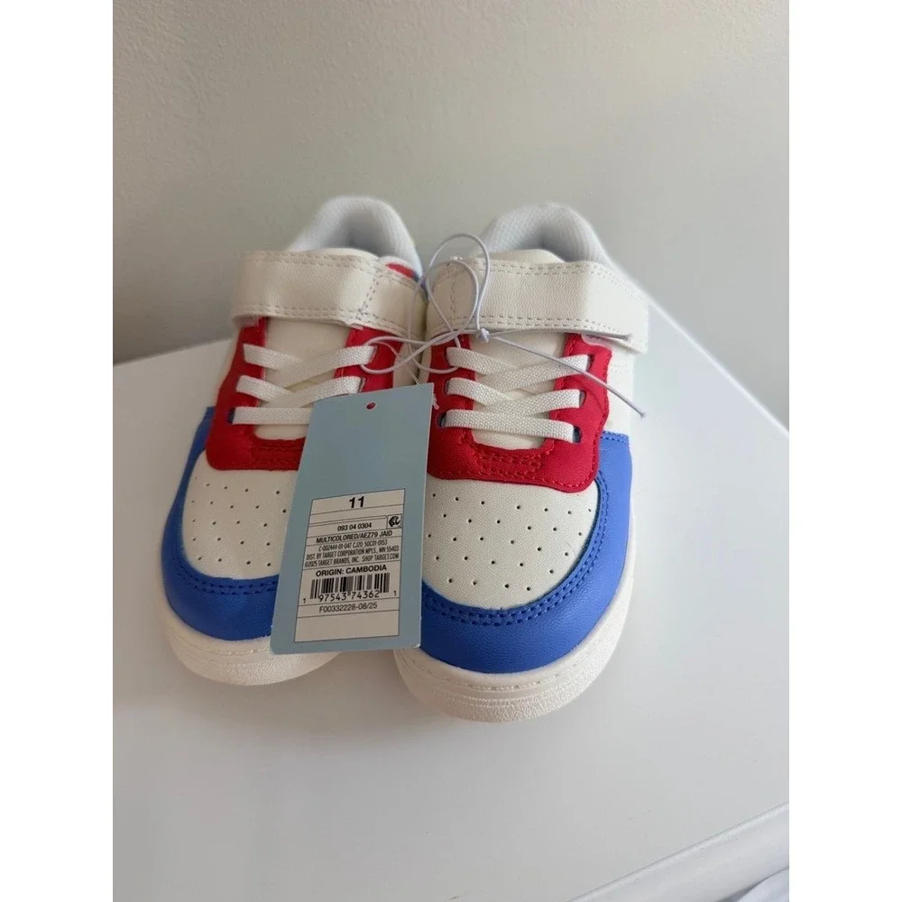 Cat & Jack Sneakers Toddler Boys Size 11 Multicolor Colorblock Hook Loop NWT
